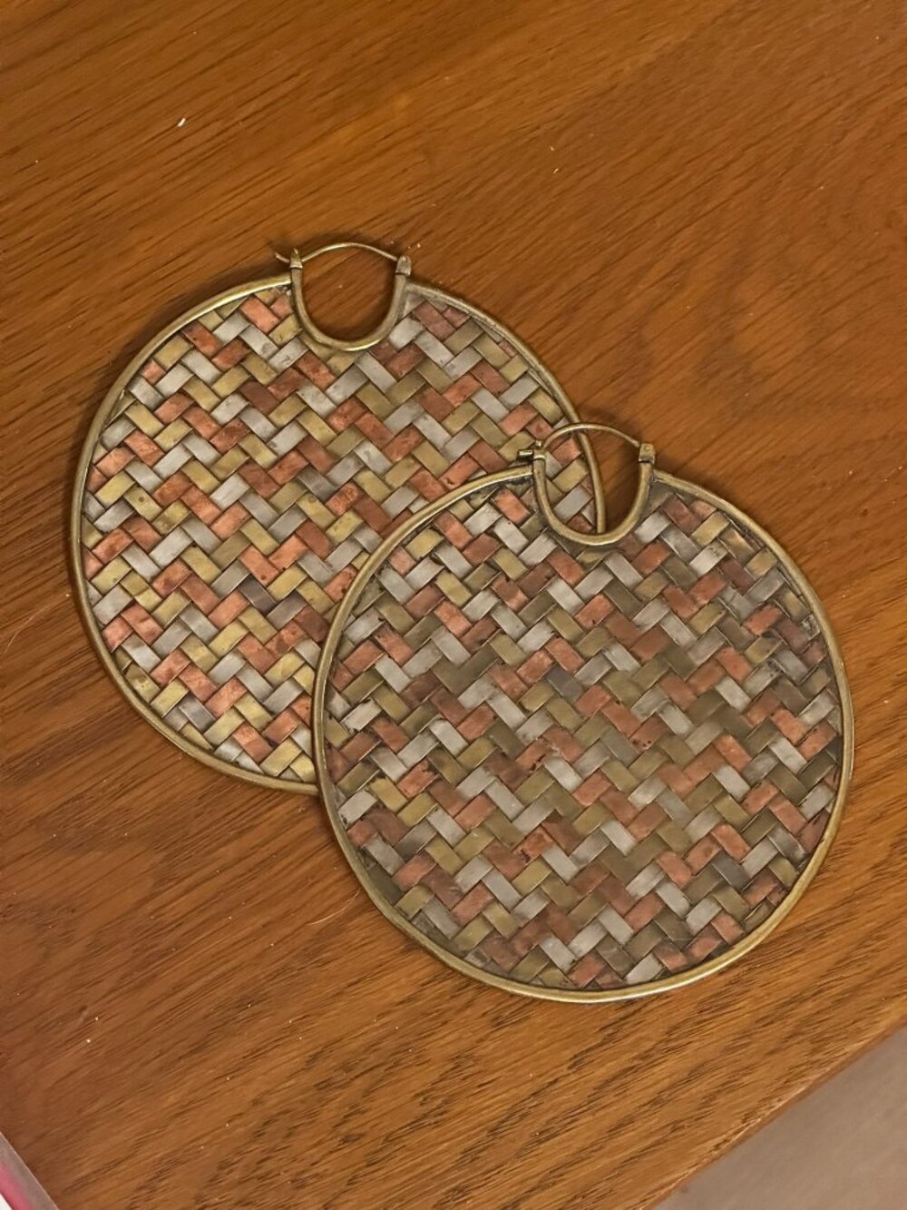 Maya Jewelry "The Nile" XL Brass Statement Earrings / Ear Weights